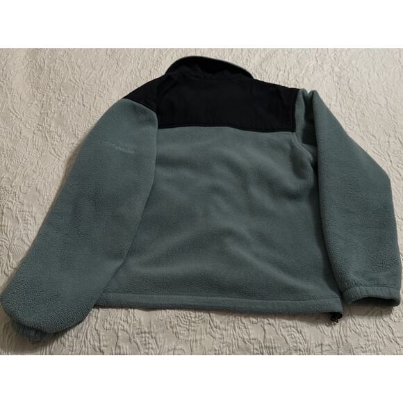 Columbia‎ Titanium Two Tone Fleece Zip Black And Light Green Fleece Women Medium - Picture 7 of 10